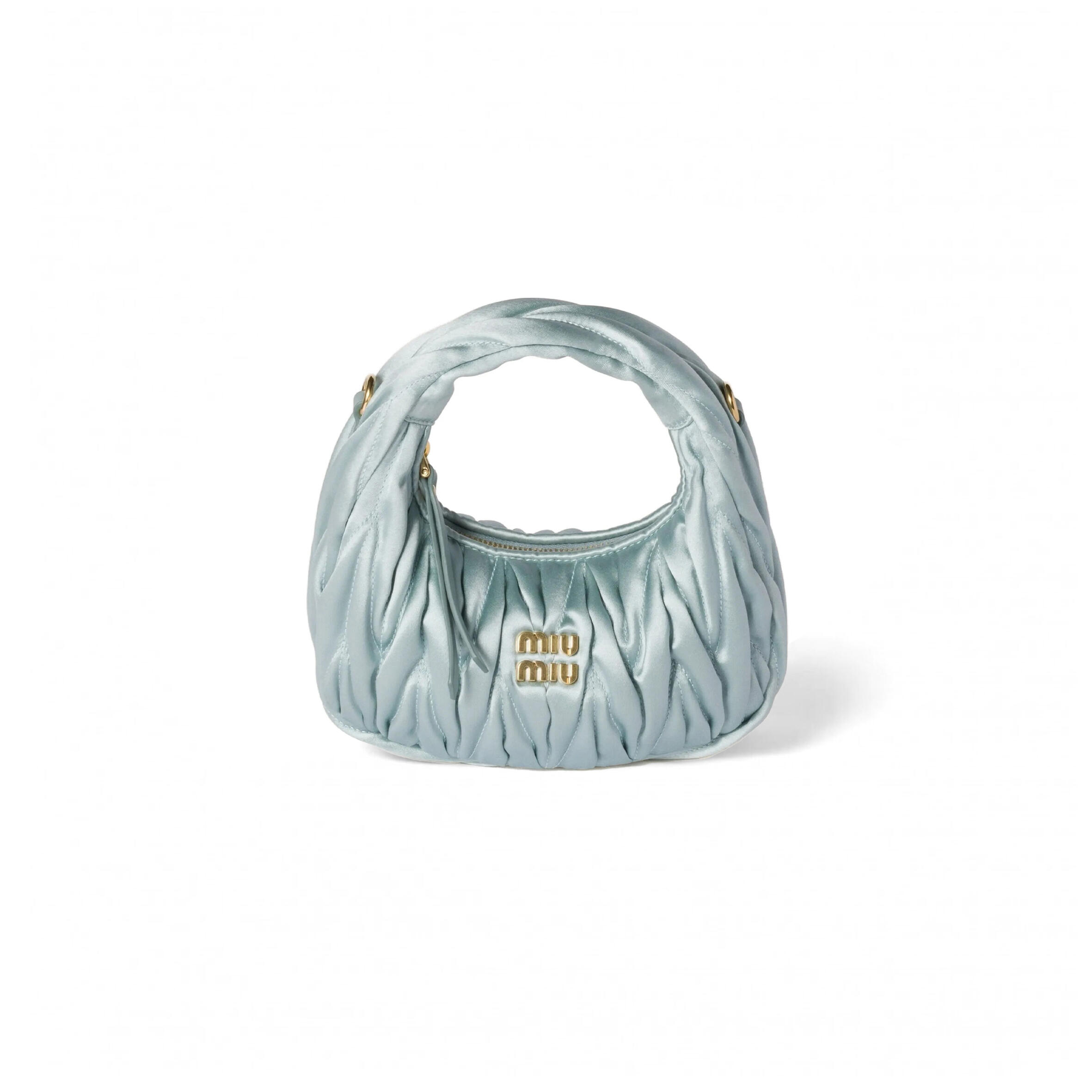 MIU MIU WANDER MATELASSÉ SATIN MINI-BAG 5BP078 (17.5*14*5.5cm)